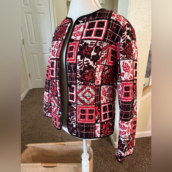 Vintage 1990’s SILKLAND patchwork jacket-100% silk - Picture 4 of 13